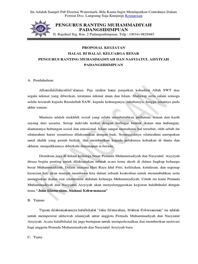 Proposal Halal Bi Halal – Dengan