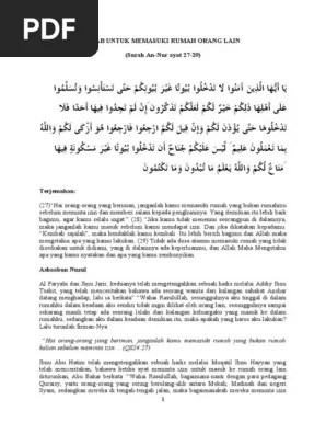 Surah An-Nur 27-29 | PDF
