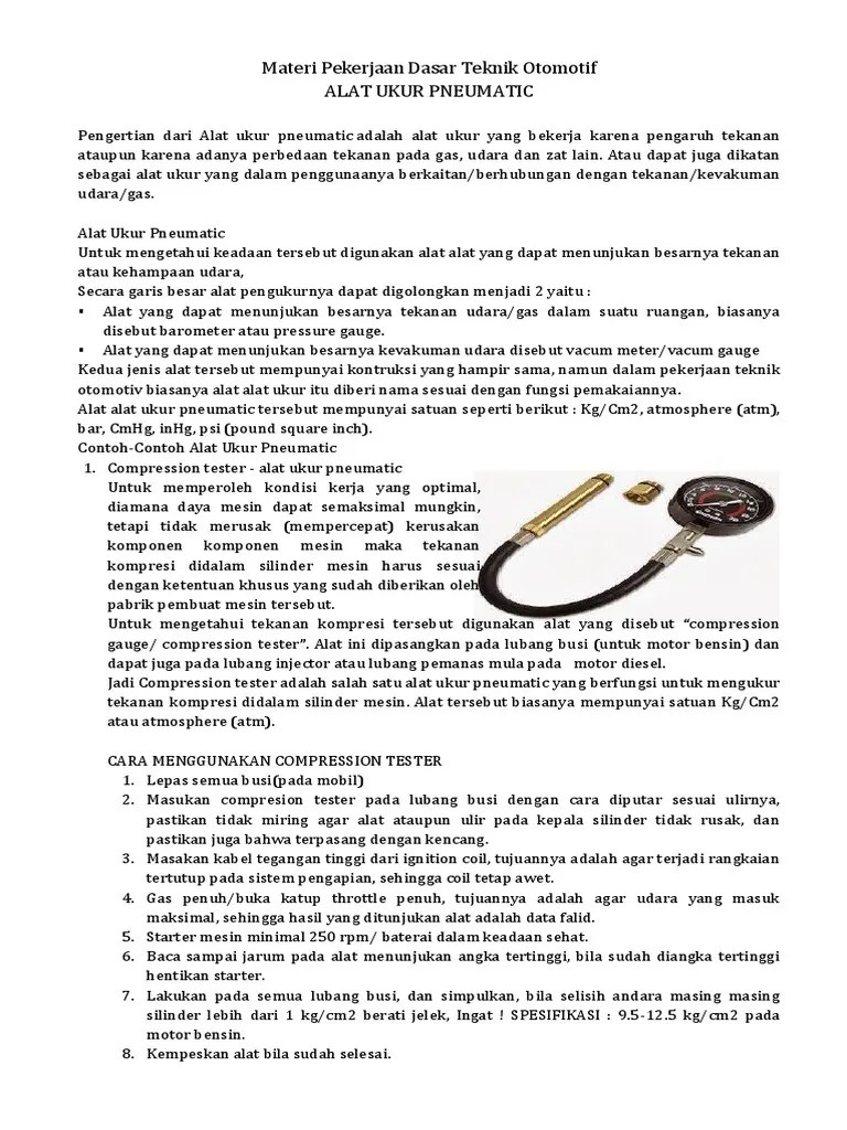 Alat Ukur Pneumatic. | PDF