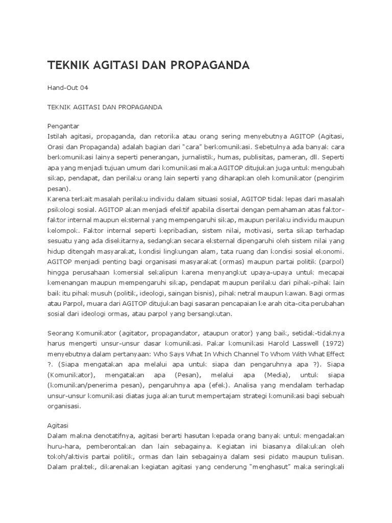 Teknik Agitasi Dan | PDF