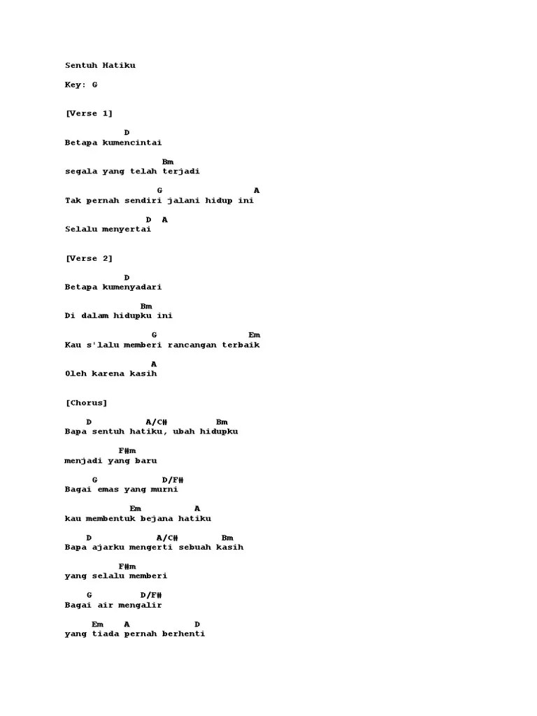 Kunci Gitar Lagu Rohani Pribadi Yang Mengenal Hatiku