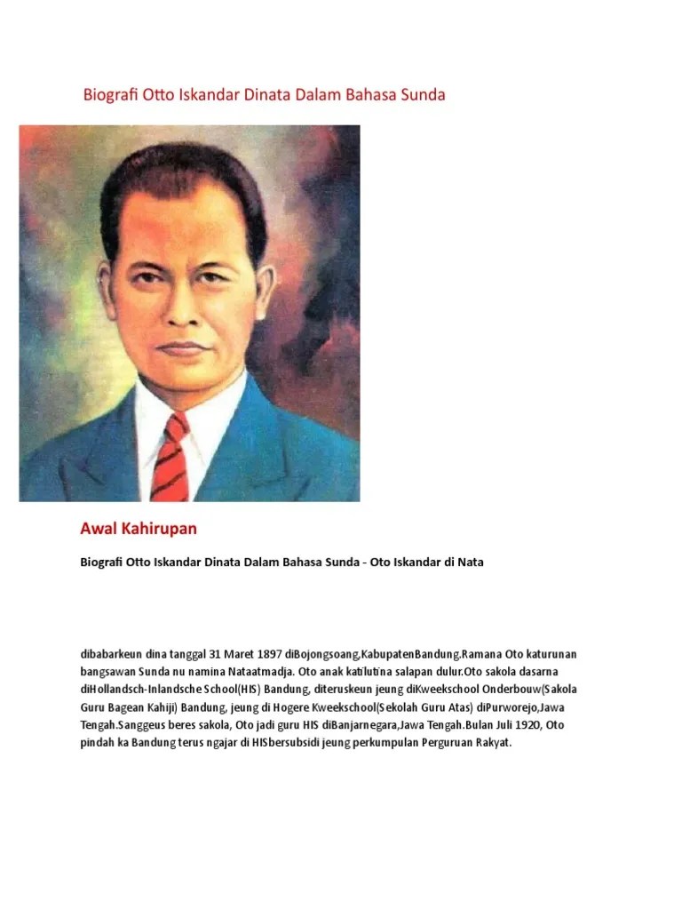 Biografi Oto Iskandar Dinata Dalam Bahasa Sunda – Lukisan