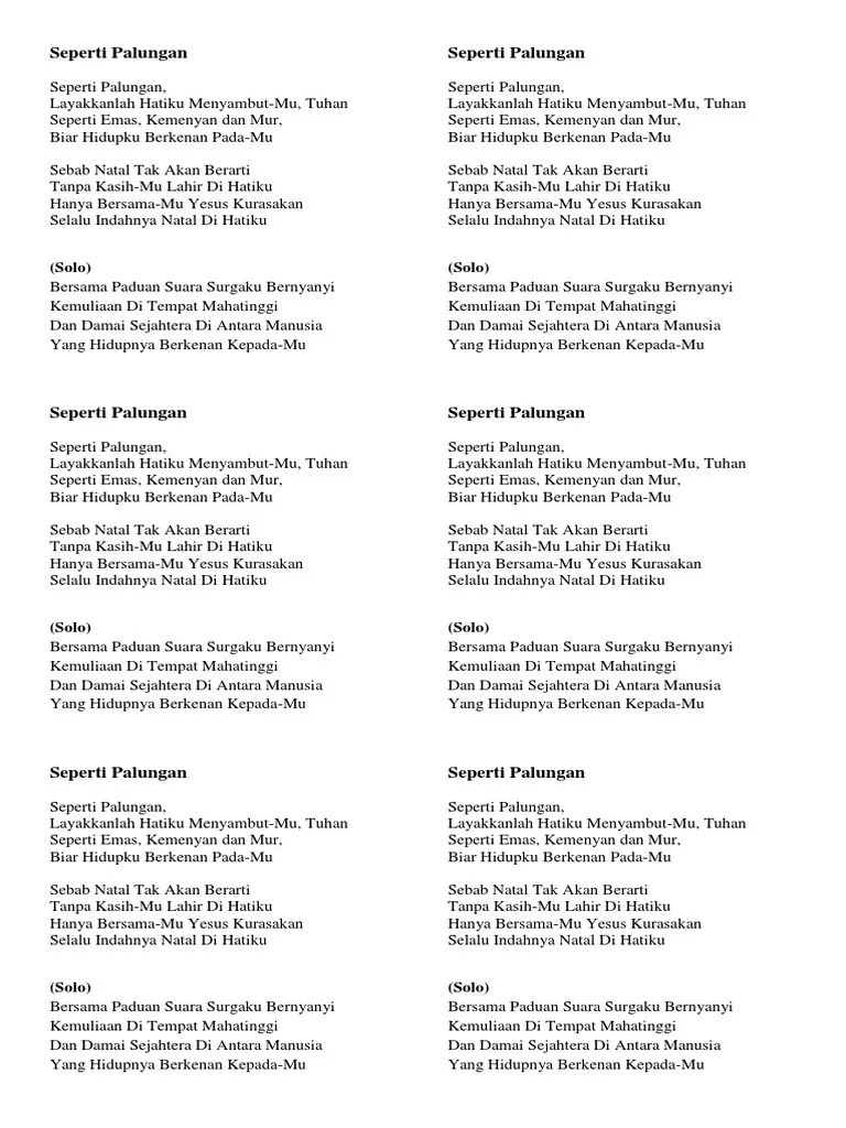Lirik Seperti Palungan | PDF