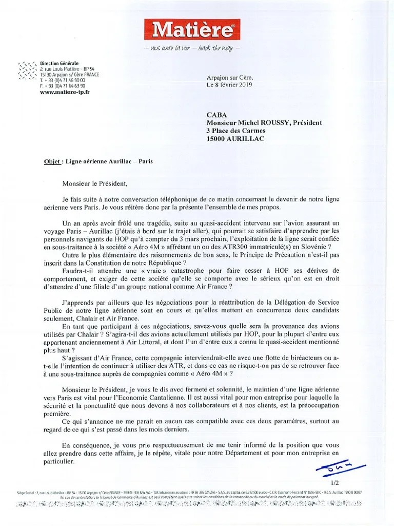 La Lettre de Philippe Matière | PDF