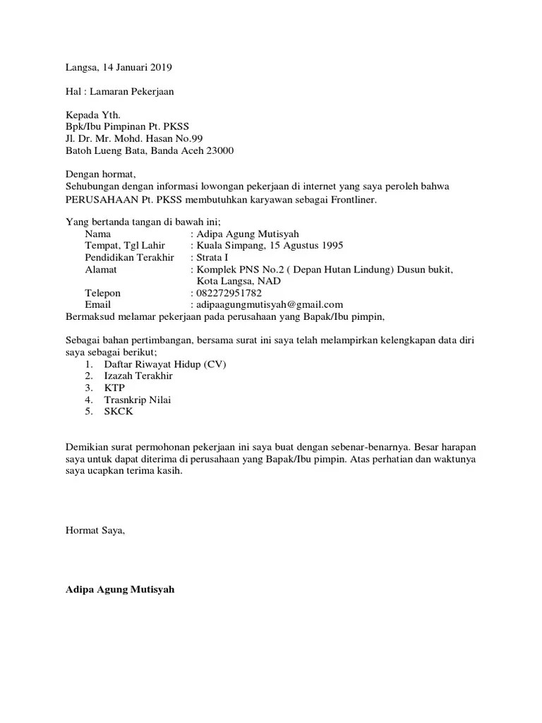 Blog archives gigafasr from gigafasr136.weebly.com. Surat Lamaran Pt Pkss