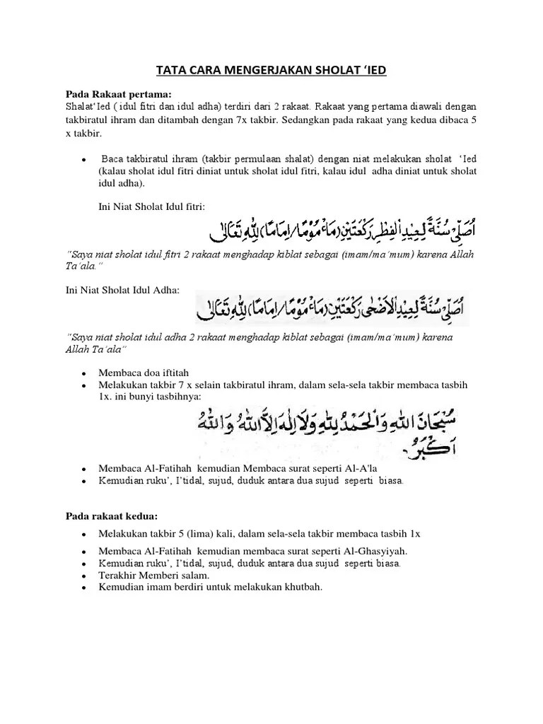 Surat Yg Dibaca Pada Sholat Idul Adha – Dengan