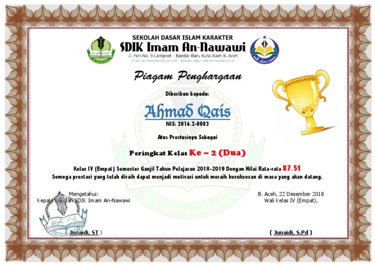 Unduh atau download contoh format piagam penghargaan untuk kejuaraan. Download Contoh Piagam Peringkat Kelas Png Dokumen Words Contoh Piagam Peringkat Kelas Pedia Edu