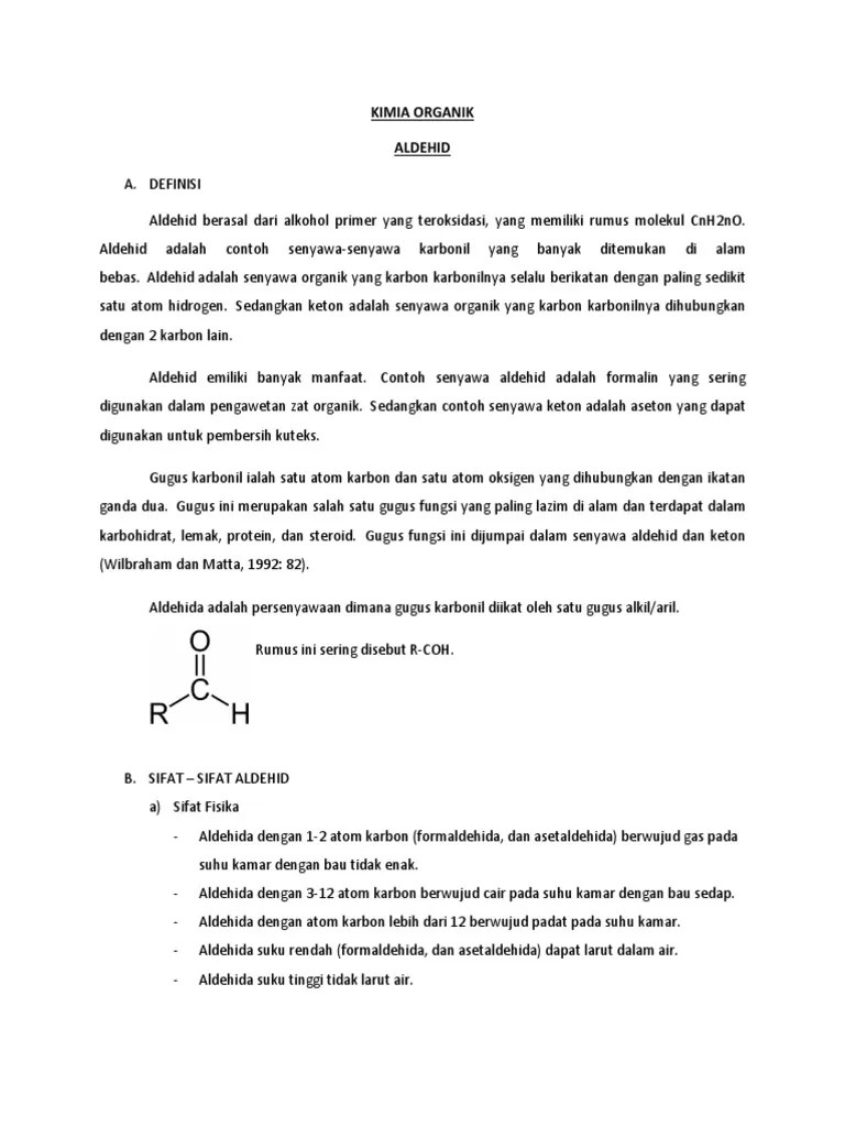 Aldehid Word | PDF