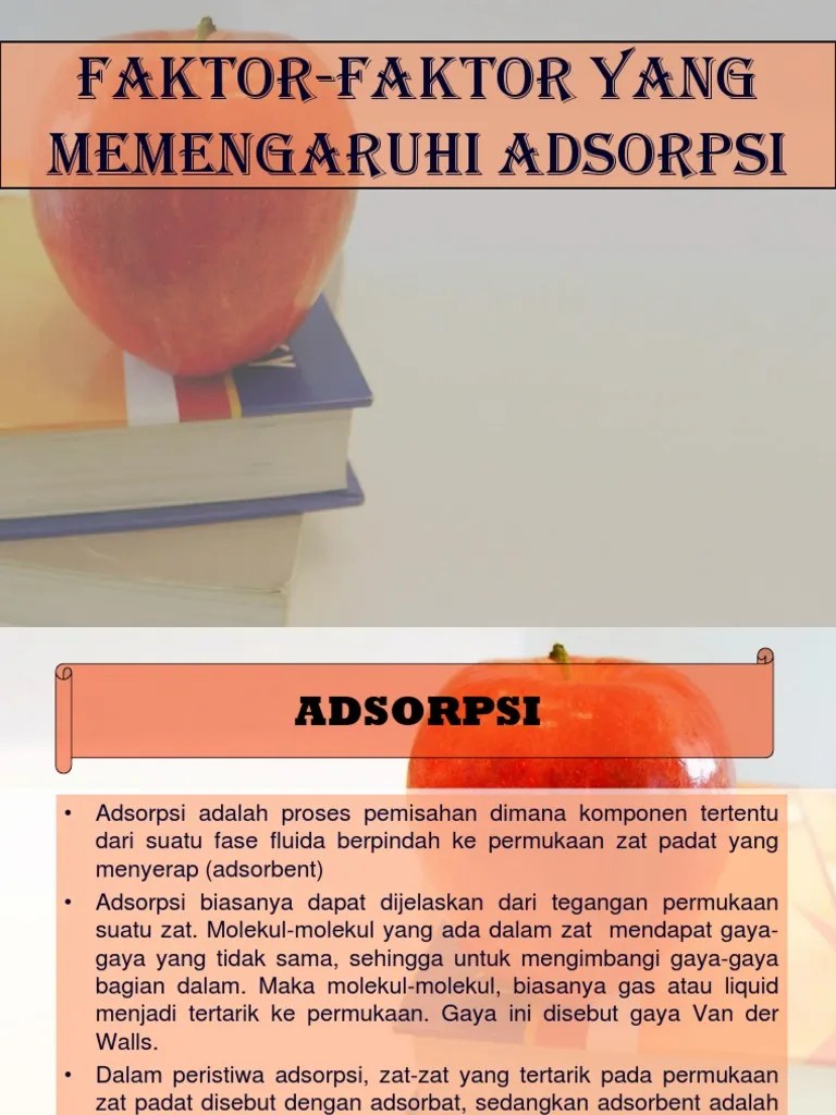 1.9 Faktor Yang Mempengaruhi Adsorpsi | PDF