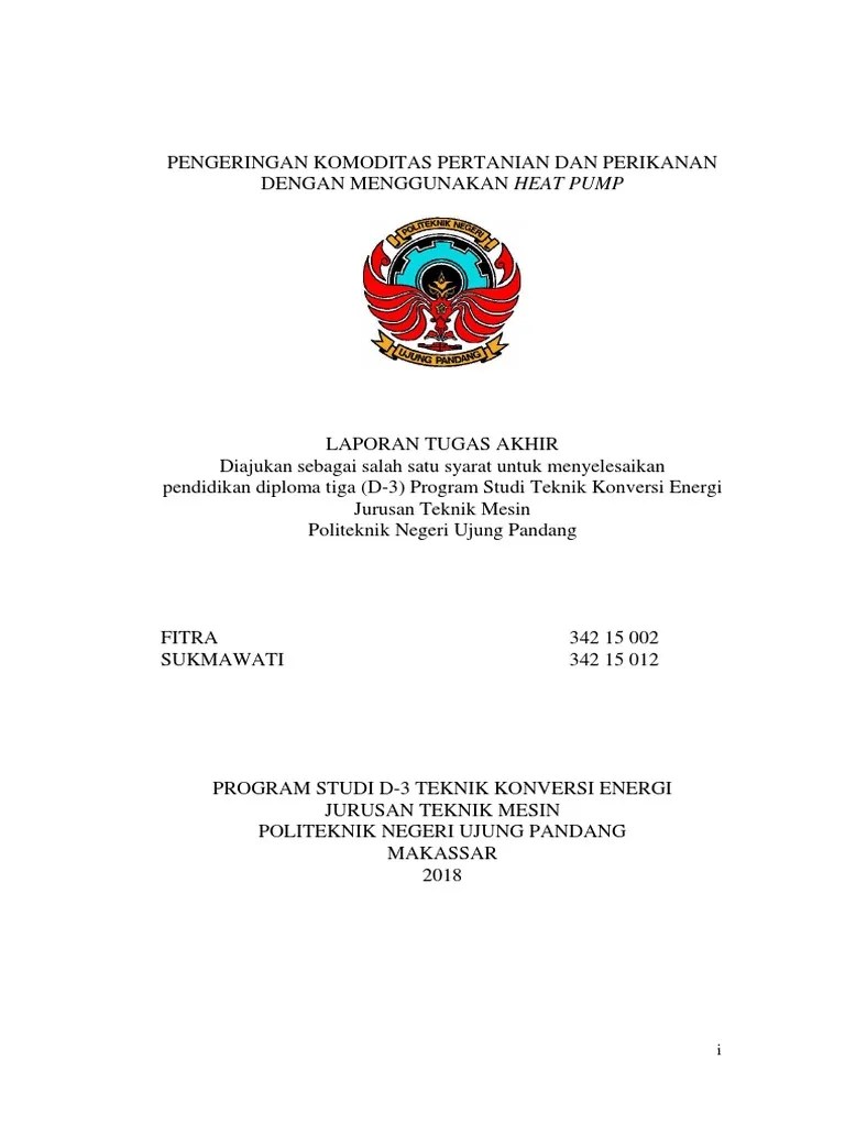 Daftar blangko skripsi teknik mesin pendaftaran pembimbing pengajuan pembimbing link daftar sk . Laporan Tugas Akhir Pdf