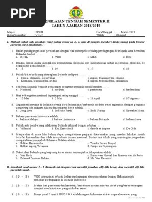 Soal Ujian PPKN 8 Pgri | PDF