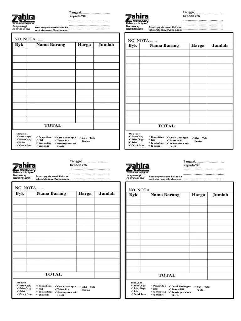 Sudirman solo jogja ruko kopassus group 2 solo date. Nota Kosong Pdf Cara Golden