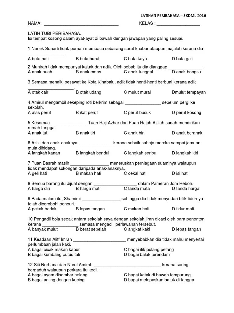 Maksud peribahasa bagai ayam disambar helang . Latihan Peribahasa Pdf