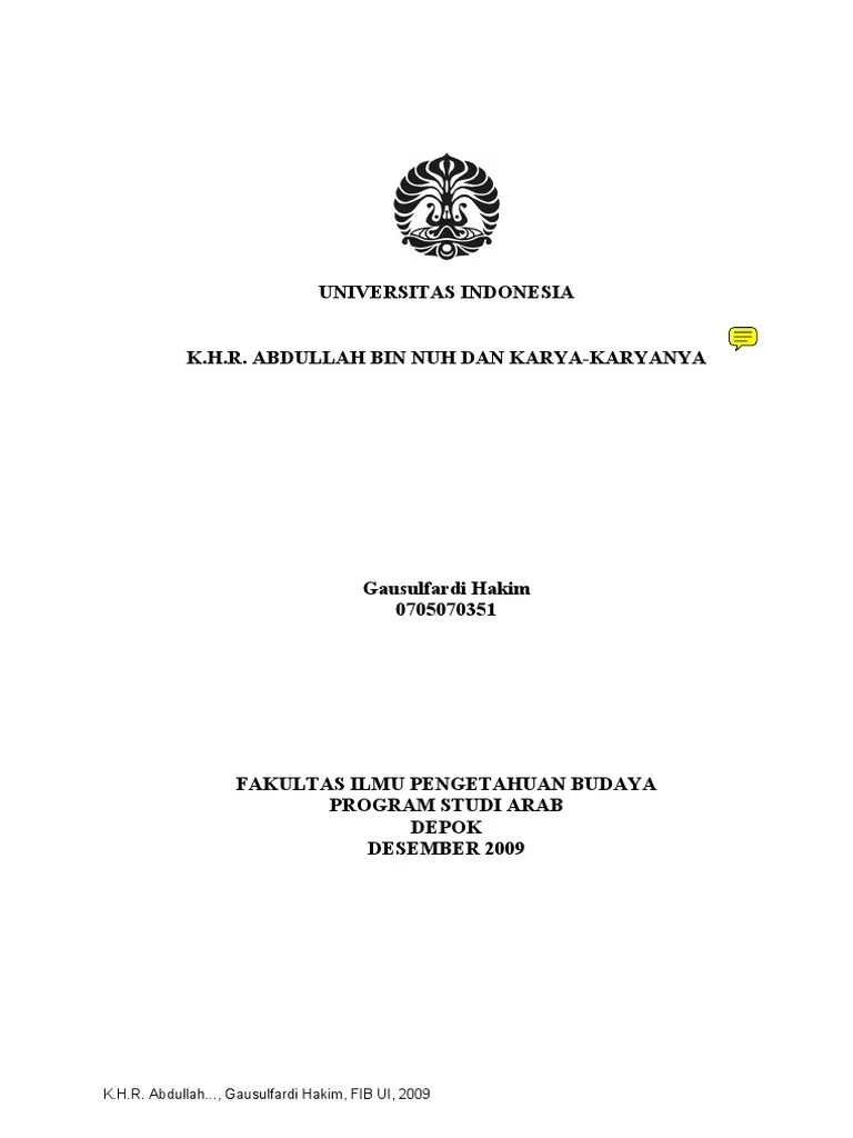 Abdullah Bin Nuh | PDF