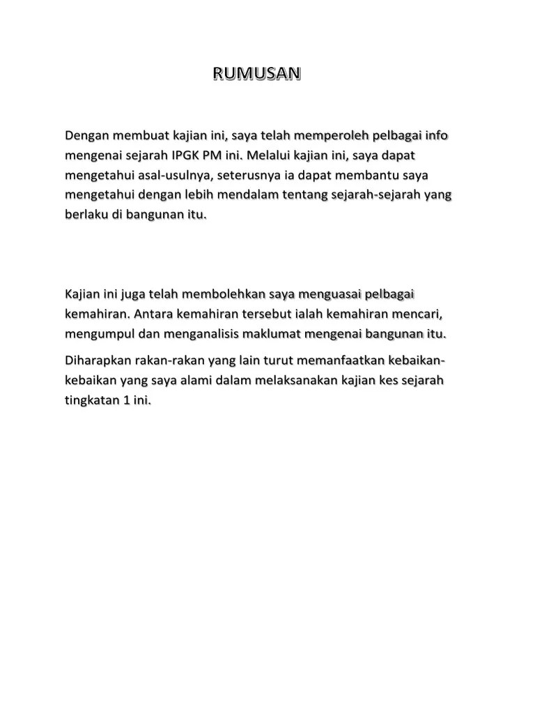 Objektif kajian 1.4 kaedah kajian menyediakan perancangan yang lengkap, . Kajian Kes Sejarah Tingkatan 1 Rasong