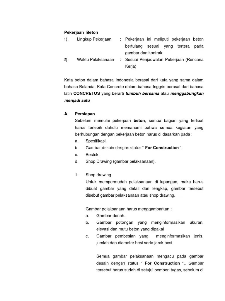 Metode Beton Lengkap | PDF
