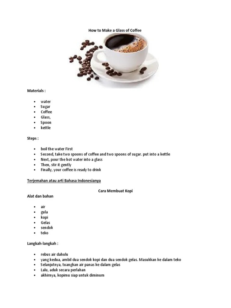 How To Make A Glass of Coffee