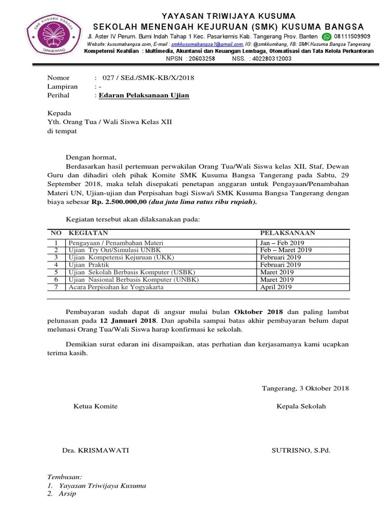 Edaran Perpisahan | PDF