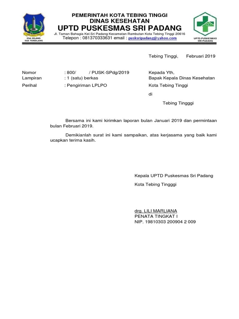 Tim jaksa penyidik pada direktorat penyidikan jaksa agung muda bidang tindak pidana khusus (jam pidsus) kejaksaan agung pada kamis 21 oktober 2021. Surat Lplpo Puskesmas Sri Padang Pdf