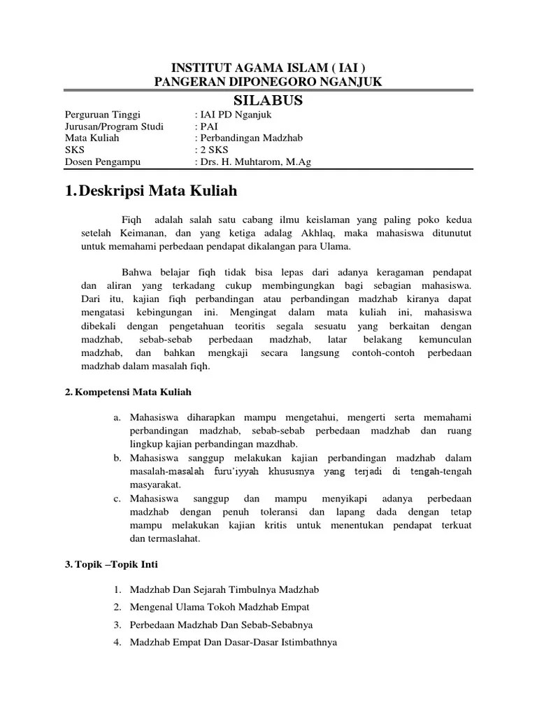 Perbandingan Madzhab | PDF