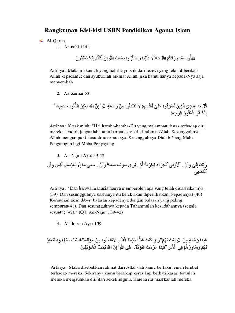 Qs Az Zumar Ayat 39 53 Latin