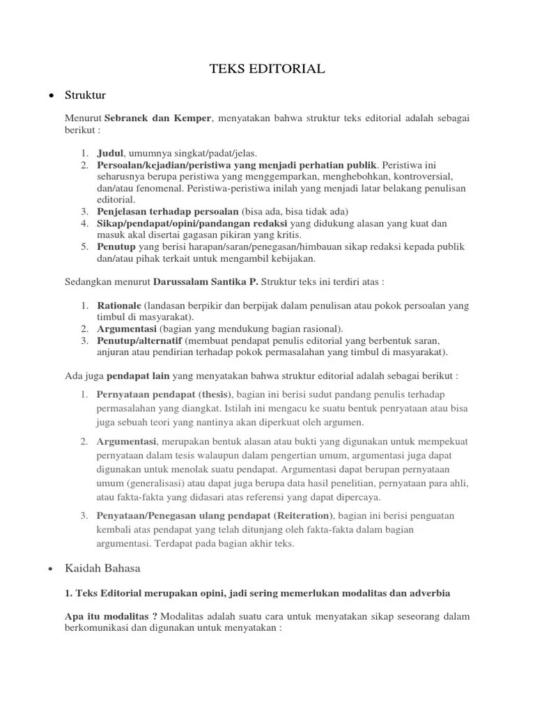 Teks Editorial | PDF