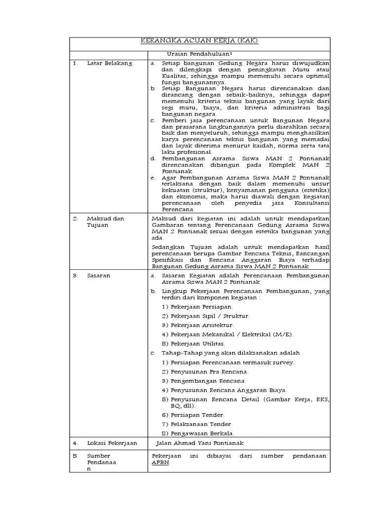 Tentang petunjuk teknis pelaksanaan peraturan menteri pupr no. Kak Ii