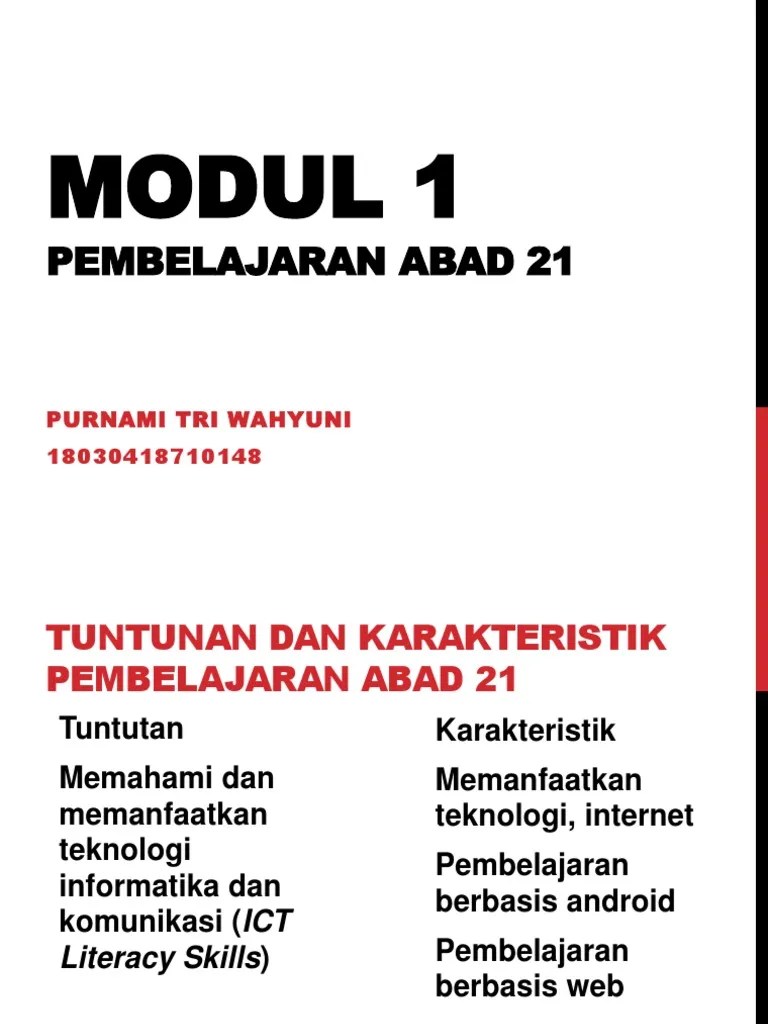 (creativity and innovation, critical thinking and problem . Modul 1 Pembelajaran Abad 21 Pdf
