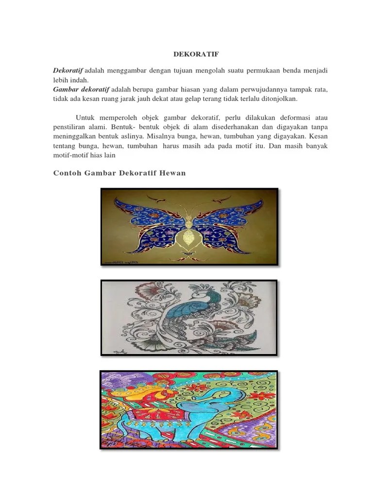 Gambar dekoratif tumbuhan kelas 3 sd, gambar dekoratif hewan yang mudah, contoh gambar dekoratif hewan, contoh gambar dekoratif hewan yang . Dekortif Pdf