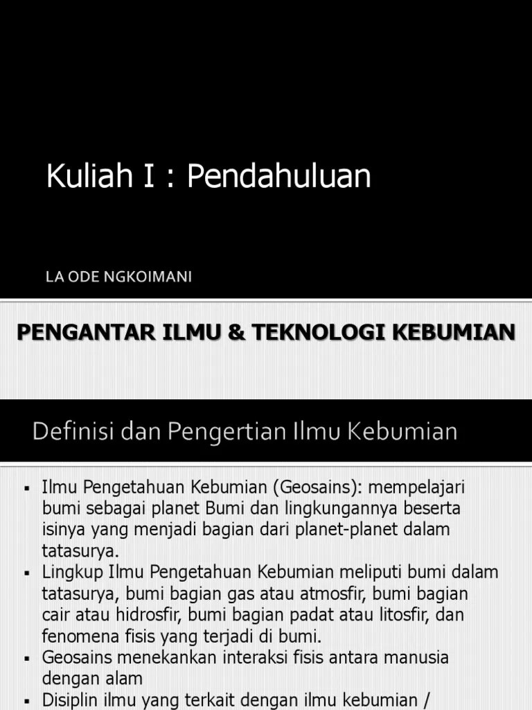 Kuliah I - Pendahuluan | PDF