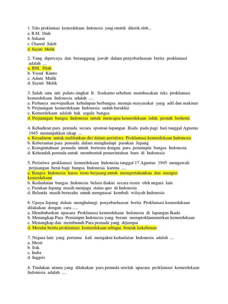 Teks Proklamasi Yang Diketik Sayuti Melik - Berbagai Teks Penting