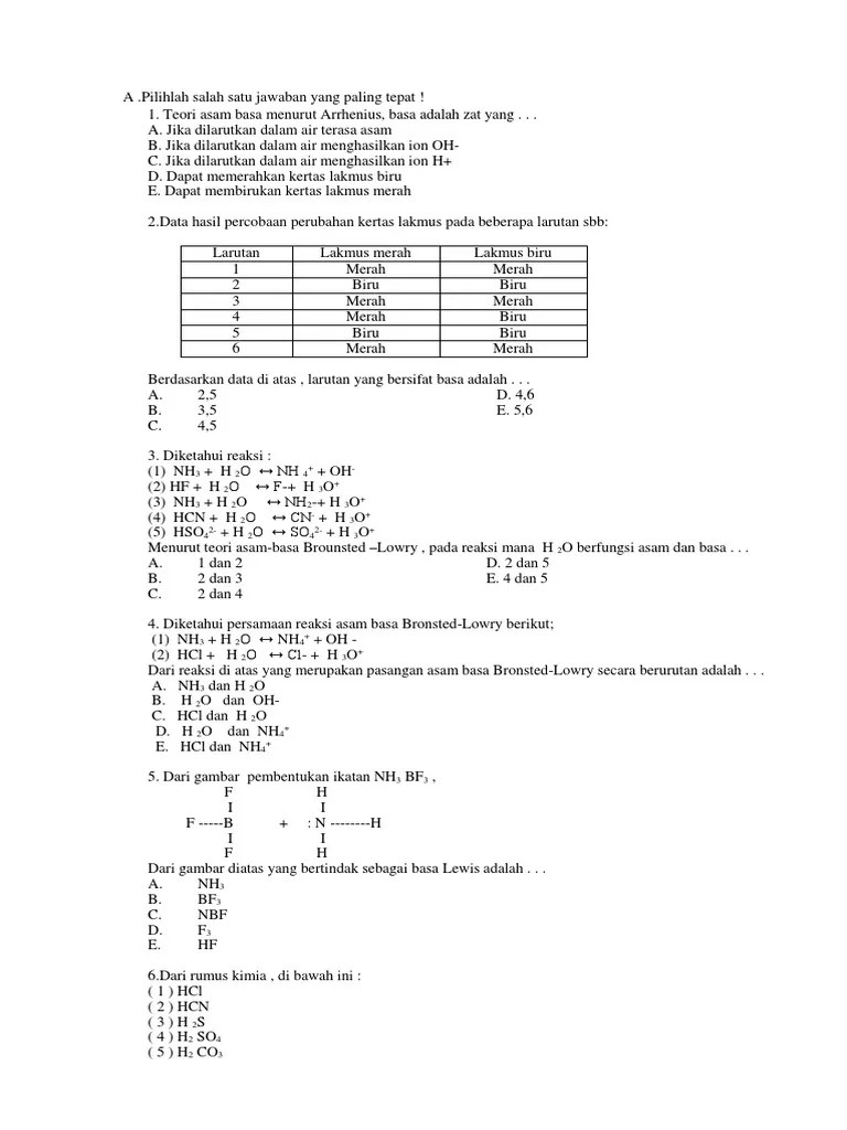 Sehingga larutan hasil hidrolisis akan bersifat semakin asam. Latihan Uts Kimia Xi Smapka Pdf