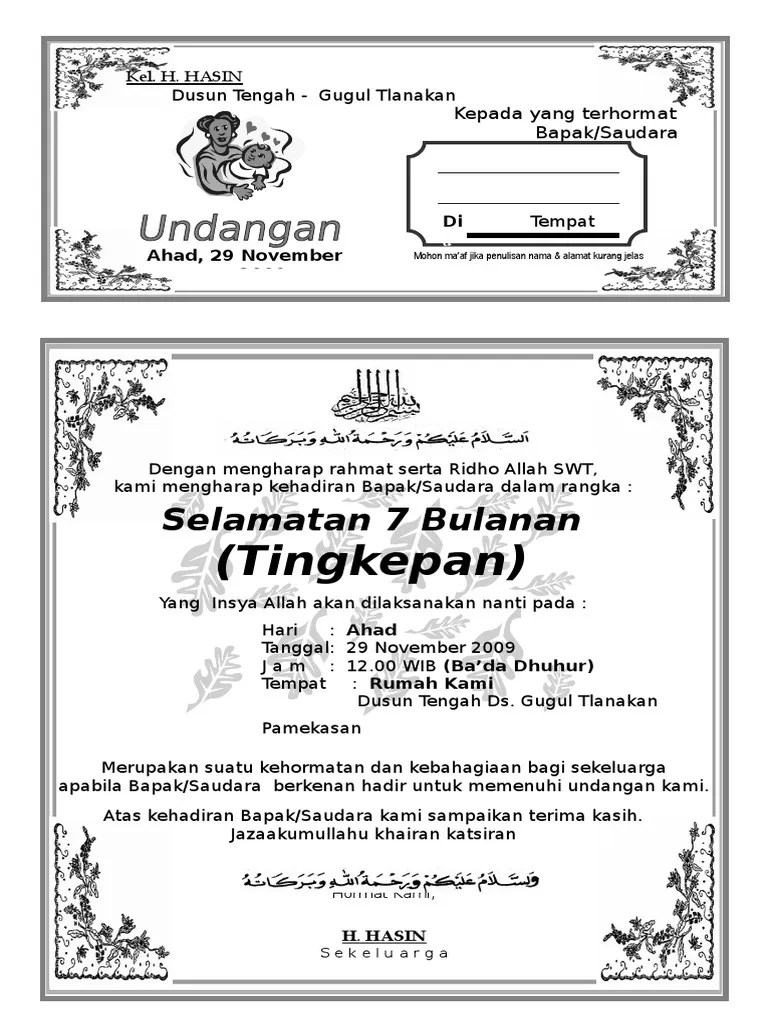 Pada kesempatan kali ini saya akan membagikan 83 contoh undangan syukuran tingkepan terbaik gratis pada anda yang tentunya saya bagikan . Undangan Pelet Betteng