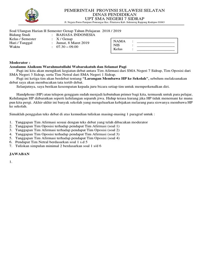 Teks Debat Tentang Larangan Membawa Hp Ke Sekolah - Data Hp Terbaru
