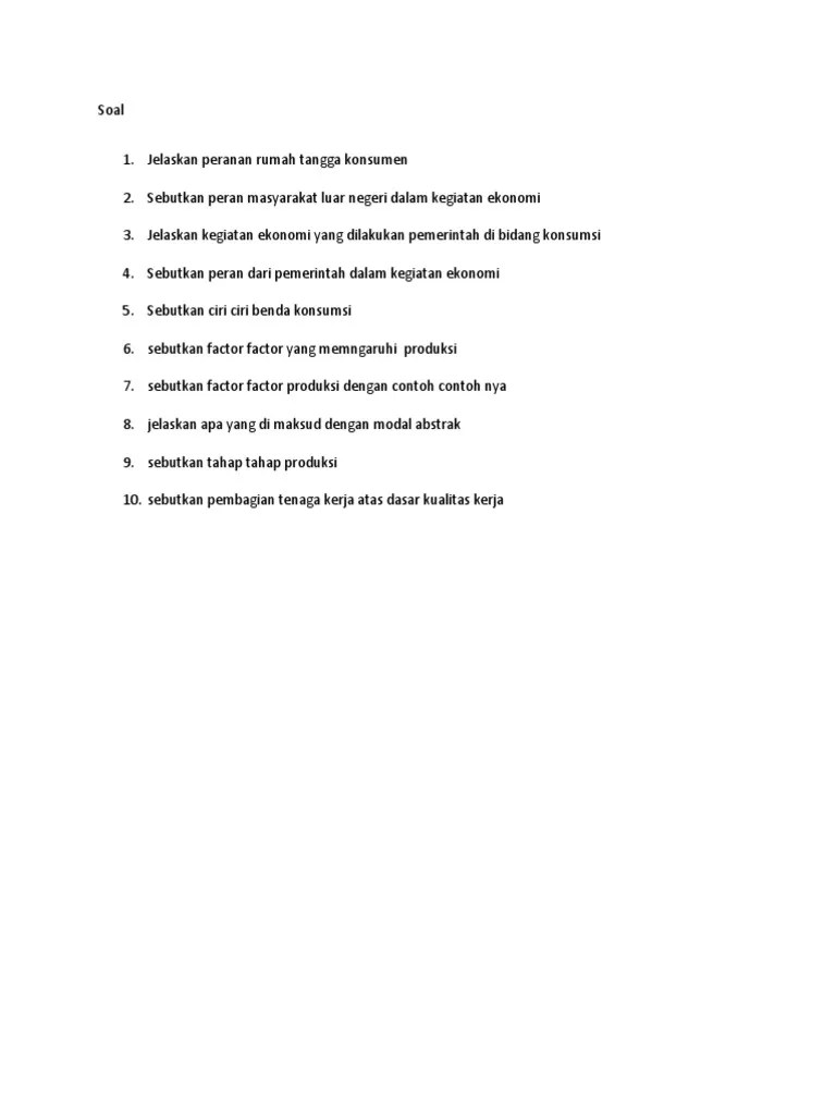Soal Ekonomi Bisnis | PDF