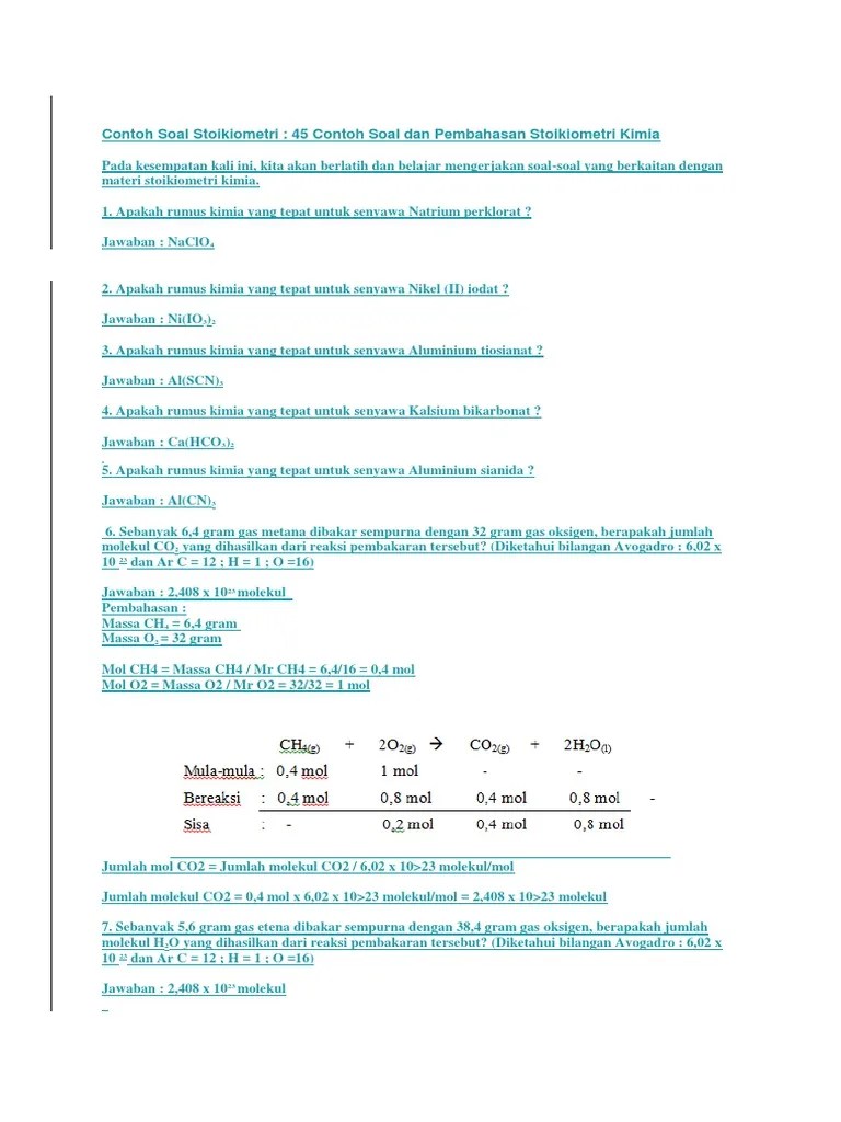 Stoikiometri 333 | PDF