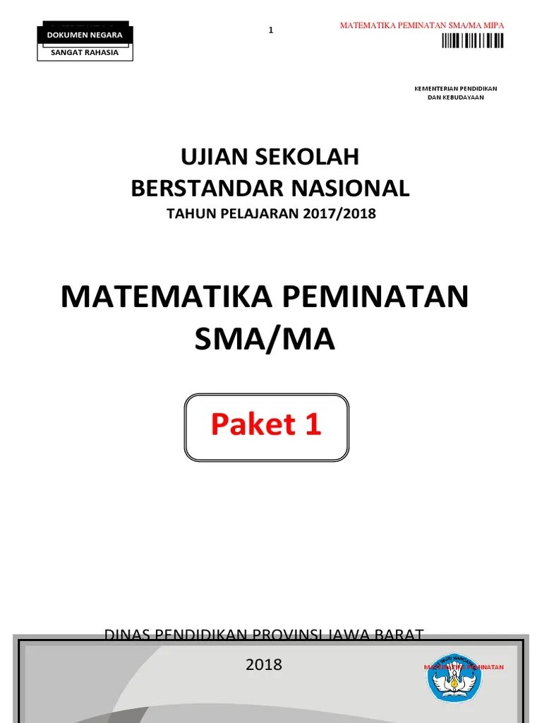 Latihan soal usbn fisika 2018 dki jakarta wilayah 2 jakarta timurdeskripsi lengkap. 11 Soal Usbn Matematika Peminatan Sma Python