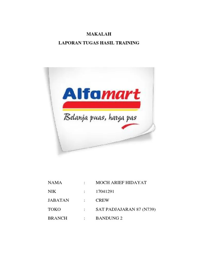 Suatu perusahaan yang di mana di tujukan., ulasan: Makalah Review Assesment Alfamart