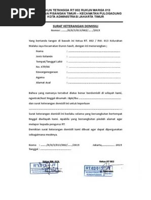 29.10.2021 · untuk itu, anda bisa meminta surat keterangan domisili dahulu dari ketua rt atau aparat setempat lainnya. Surat Keterangan Domisili Jakarta Timur Pdf