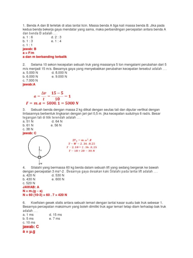 Soal Fisika Kls X Semester 2 | PDF