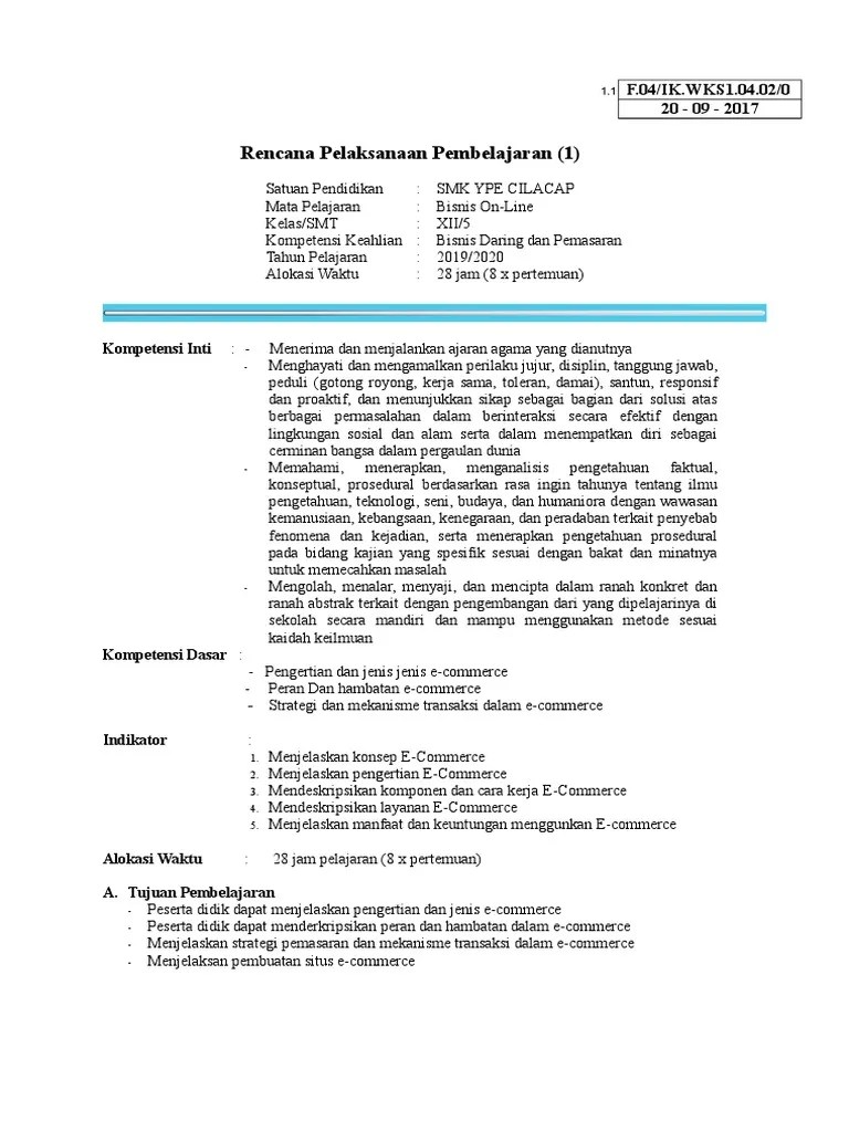Rpp Manajemen Pemasaran Smk