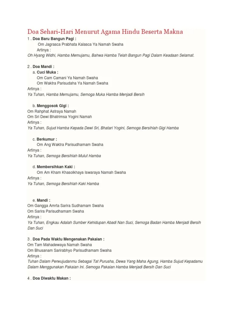 Doa Sehari Hari | PDF