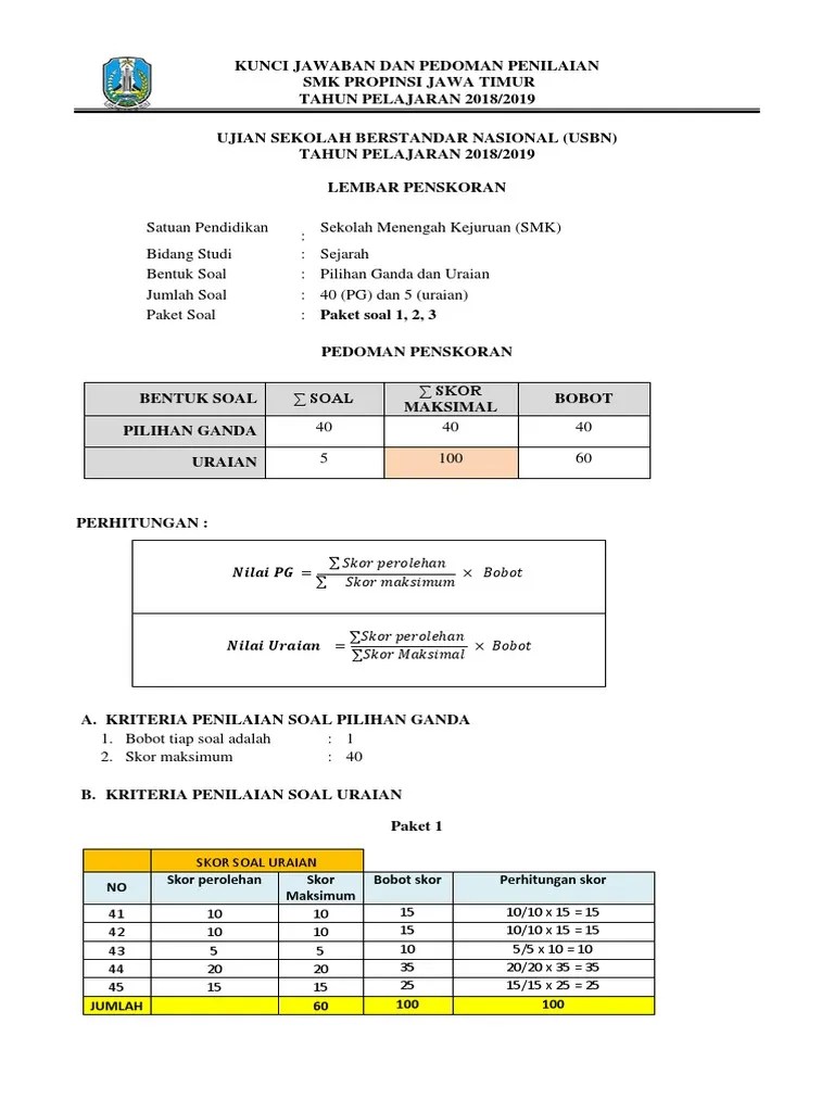 Guru sd smp sma contoh soal essay microsoft excel beserta jawabannya. Pedoman Pensekoran Sejarah Pdf