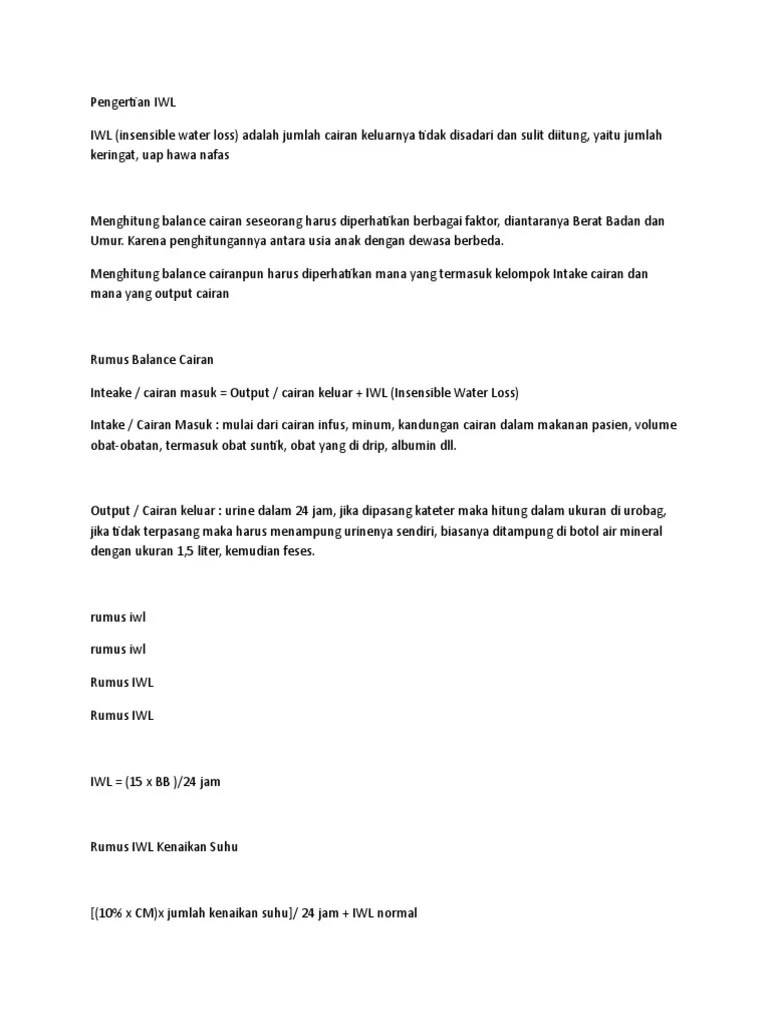 Balance Cairan | PDF