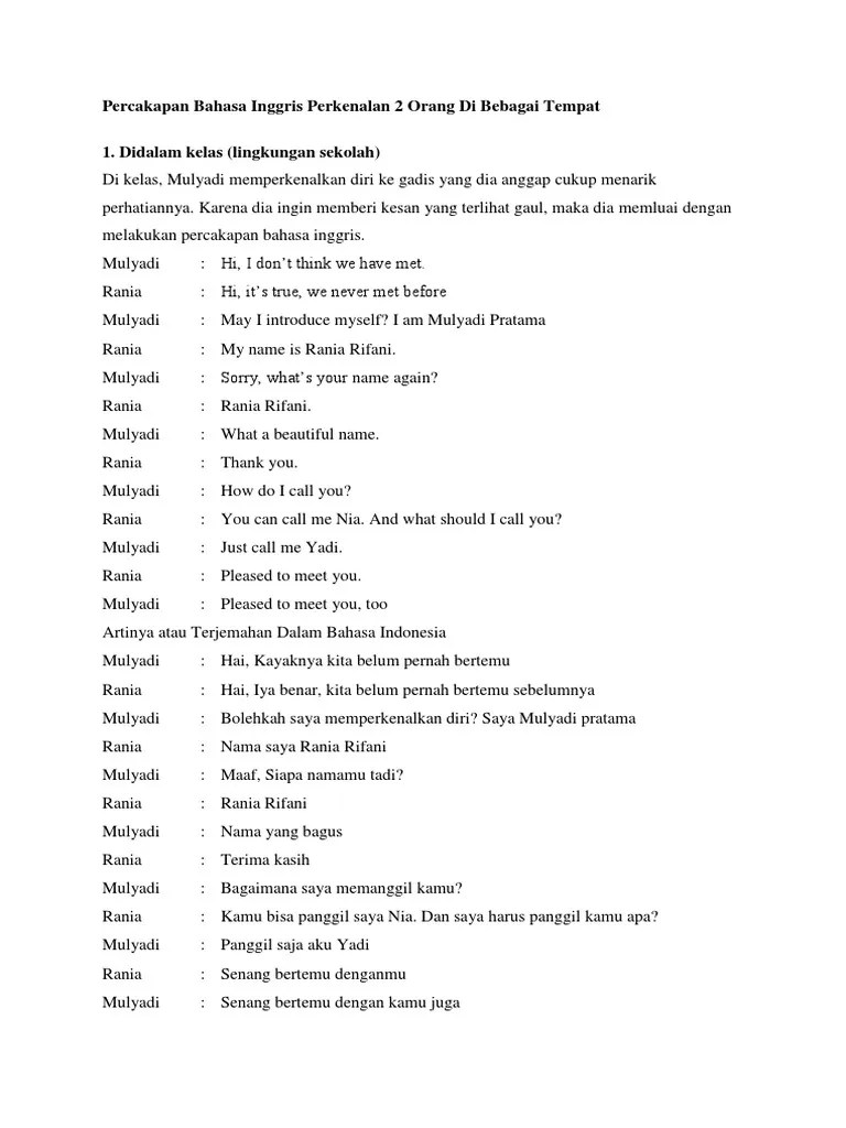 Percakapan Dalam Bahasa Inggris | PDF | Grocery Store | Indonesian Language