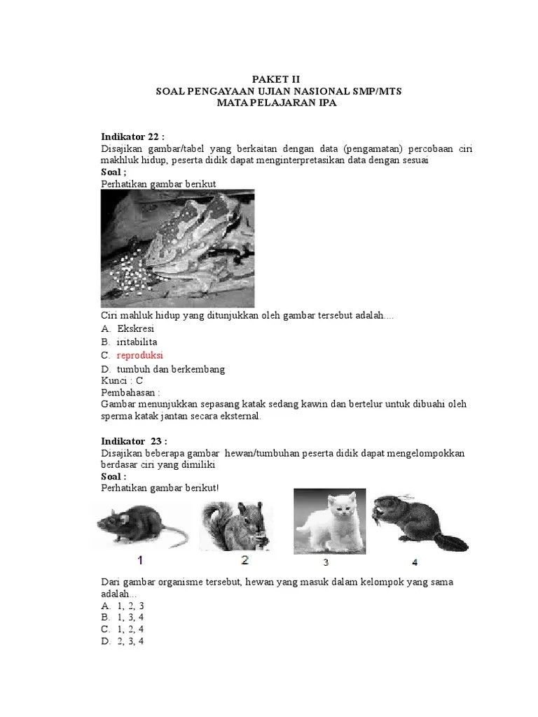 Paket B Soal Ipa Bio Oke | PDF