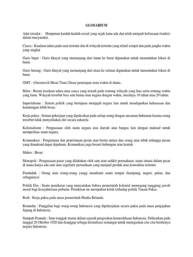 Glosarium Dan Indeks Ips 8 | PDF
