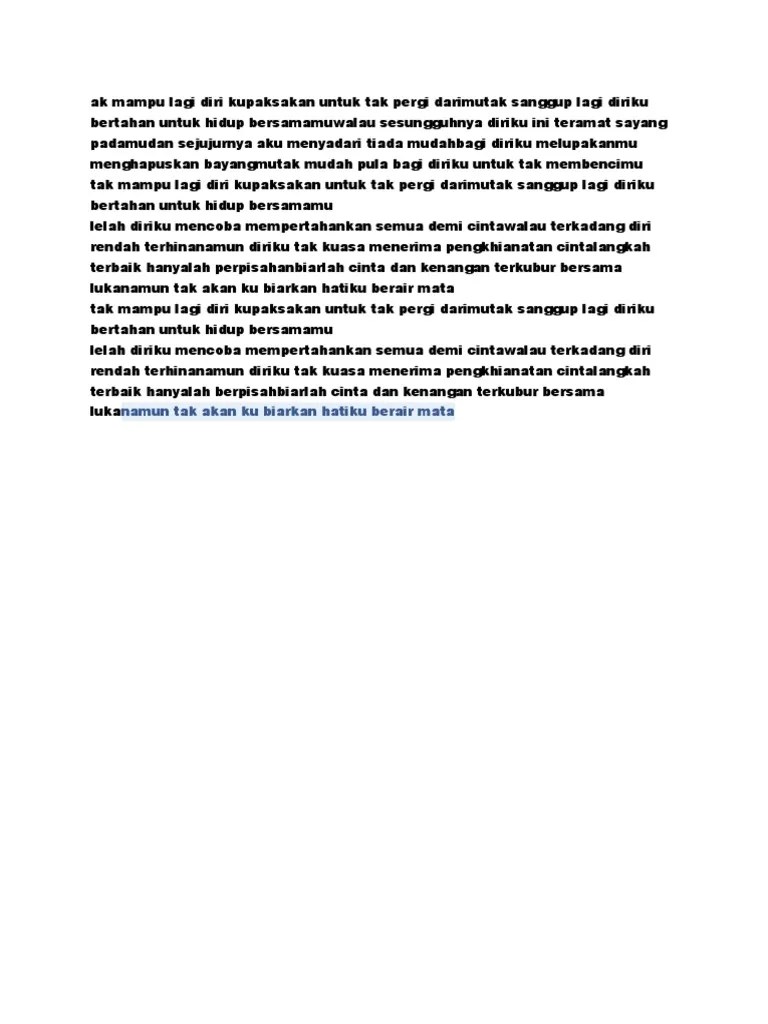 Lirik Lagu Ahir Sebuah Cerita – Mudah