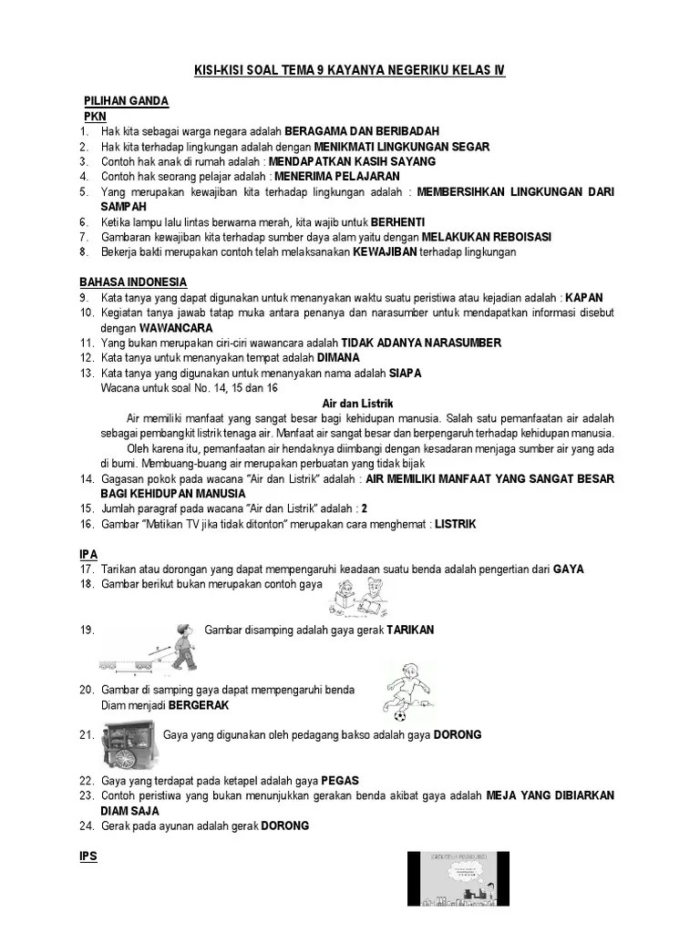 Menentukan berlangsungnya suatu pemerintahan c. Soal Pat Ips Kelas 4 Semester 2 Tema 9 Beinyu Com