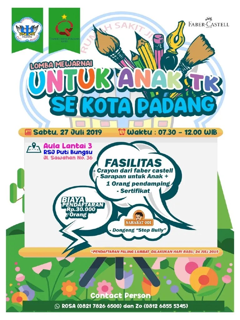 Level 1 belajar menulis dan mewarnai nama : Brosur Lomba Mewarnai Anak Tk Pdf